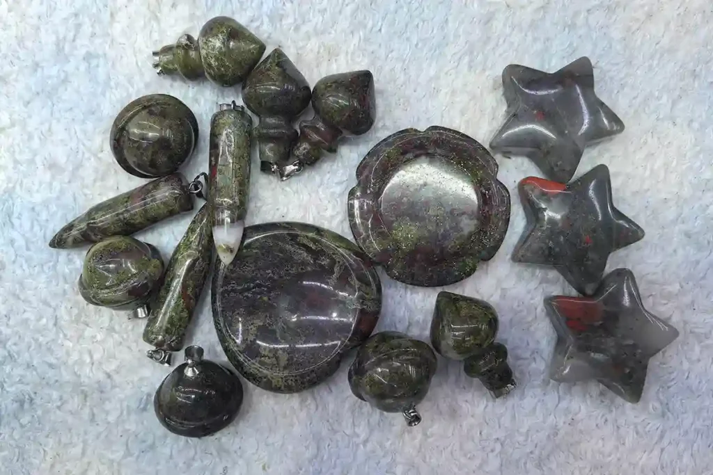 Dragon Blood Stone Meaning and Carved Stone Artwork