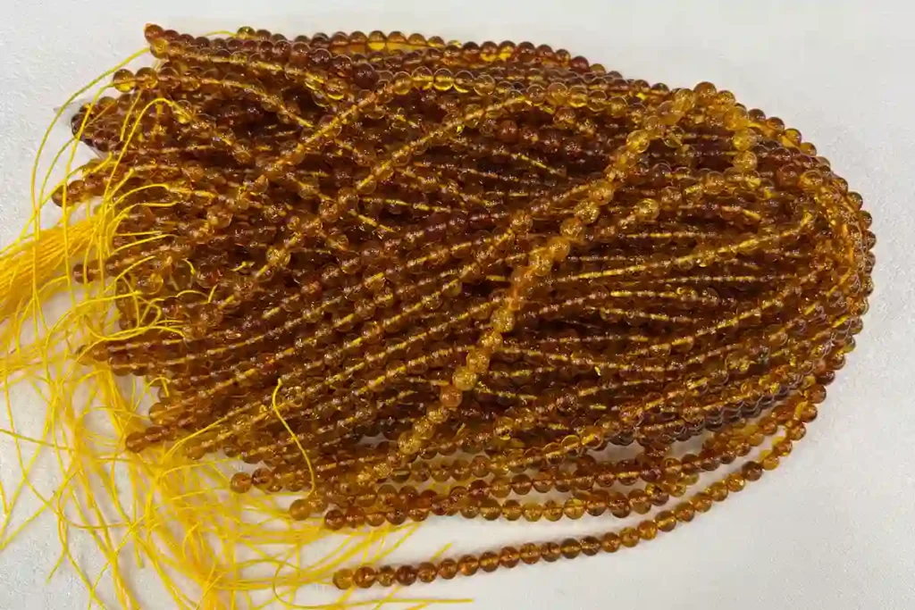 6mm Amber Round Beads for jewelry making with natural amber stone meaning