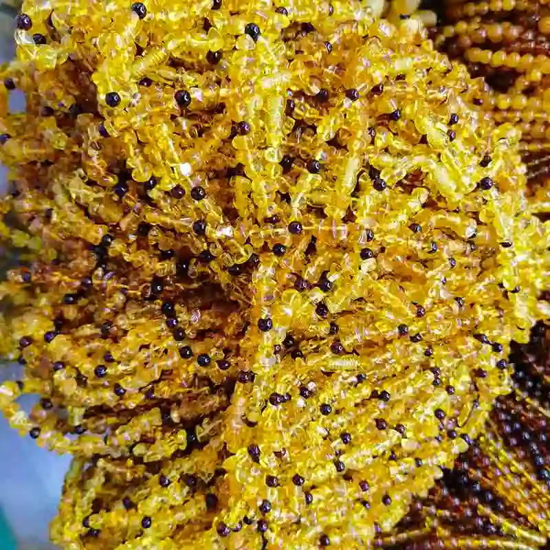 Amber chip necklace strands with natural golden tones for Amber Spiritual Meaning jewelry designs