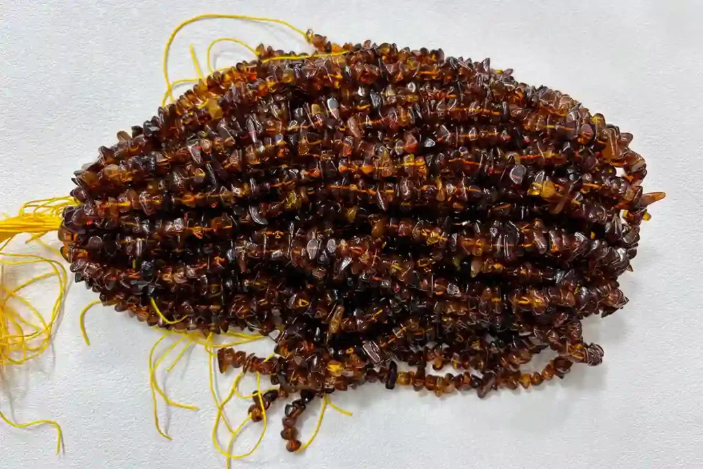 Dark red amber strand beads for bracelets necklaces and wholesale jewelry supplies