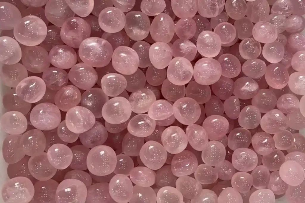 Rose quartz tumbled stone for Crystals for Love gifts
