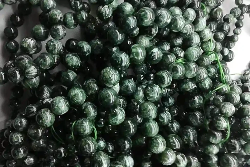 Seraphinite Bracelet Wholesale natural green stone bead bracelets for bulk buyers