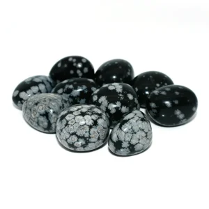 Snowflake Obsidian Tumbled Stone Wholesale lot with natural snowflake patterns for bulk crystal suppliers