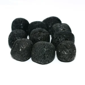 Natural black Tumbled Lava Stones Wholesale product display