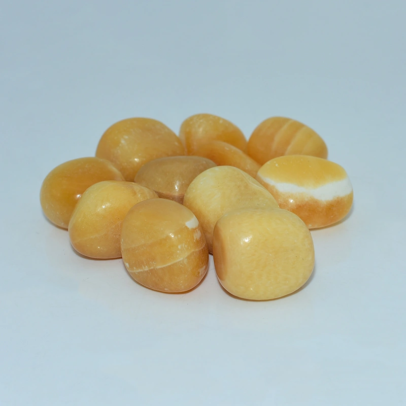 20-30mm Yellow Calcite Tumbled Stone Wholesale for bulk crystal buyers