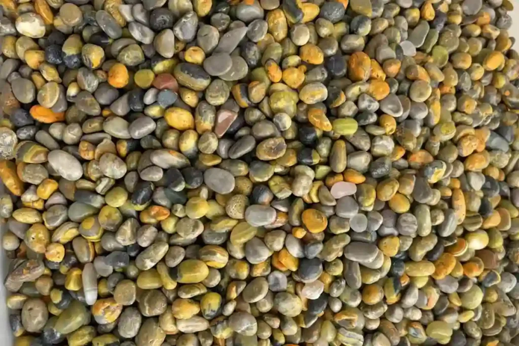 9-12mm Bumblebee Jasper chip stone with yellow and black natural patterns for Bumblebee Jasper Meaning displays