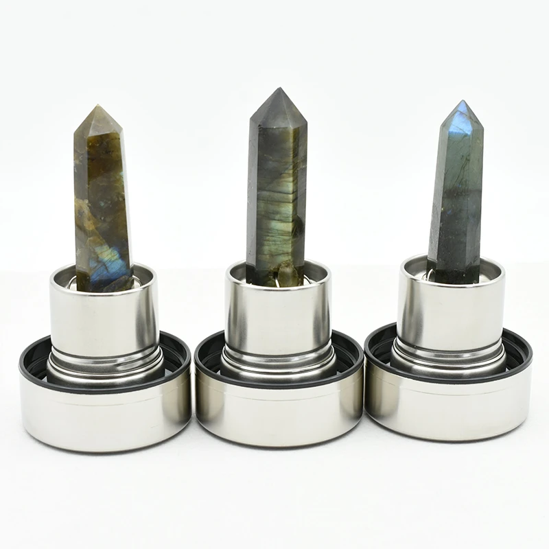 Bulk stock of polished towers for Labradorite Crystal Water Bottle Wholesale manufacturing.