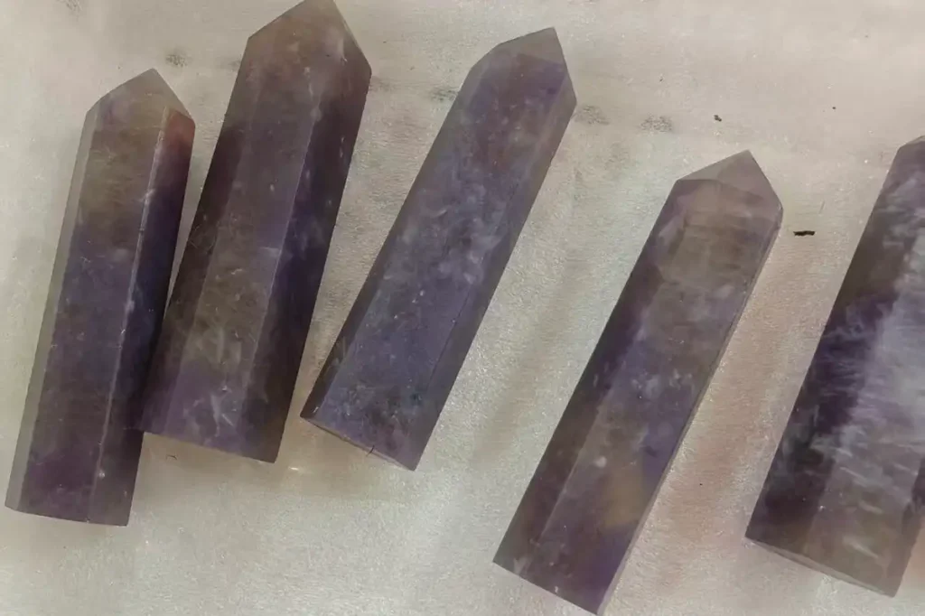 Phosphosiderite Tower Wholesale in Basket for crystal shops and Phosphosiderite Meaning displays