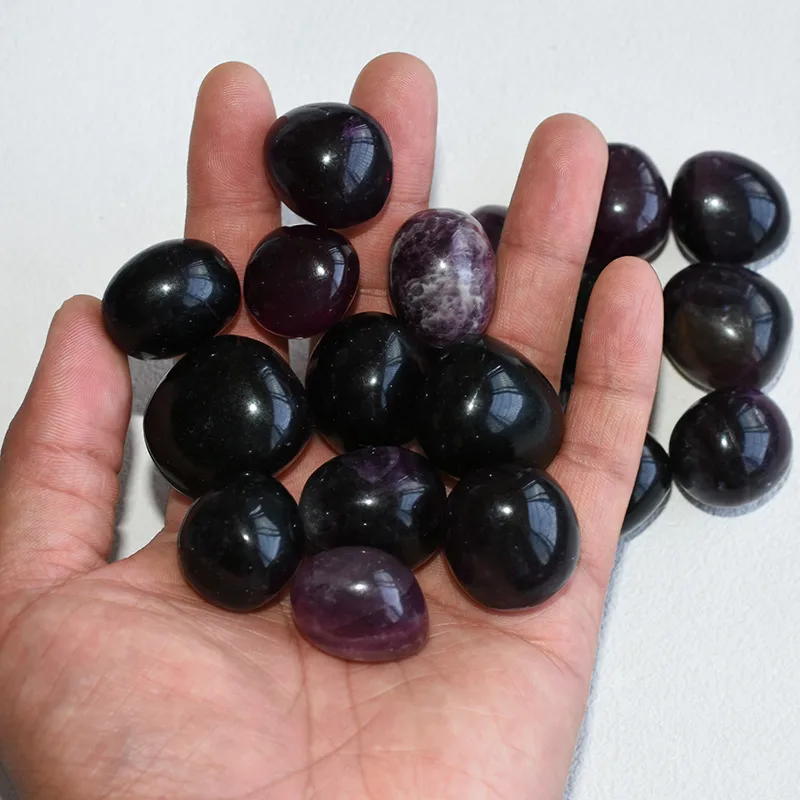 Purple Fluorite Tumbled Stone Wholesale on Hand