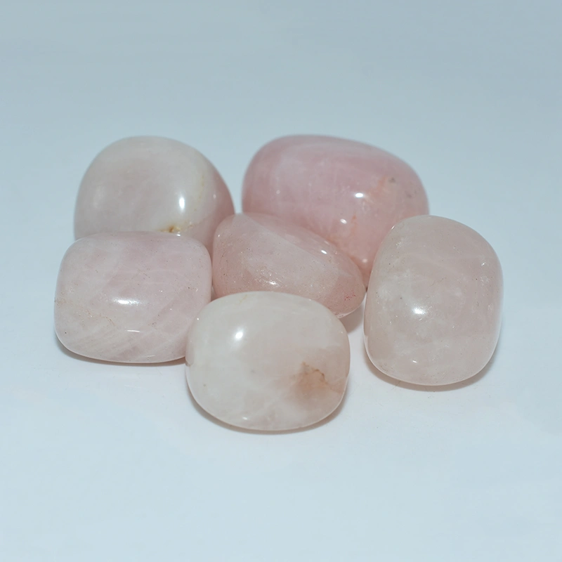 natural rose quartz tumbled stones wholesale with smooth polished finish