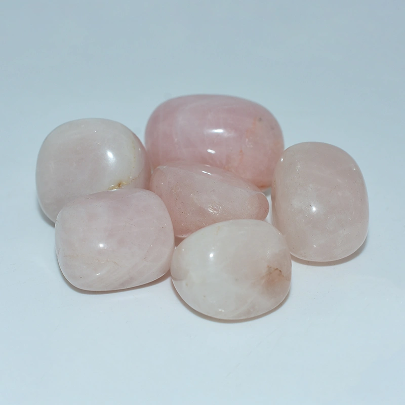 polished rose quartz tumbled stones wholesale for retail packaging and display