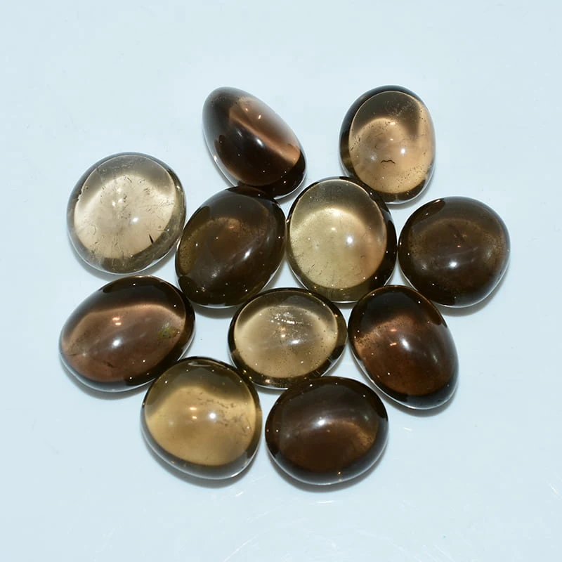 Smoky Quartz Tumbled Stone Wholesale top view arrangement for bulk selection and grading