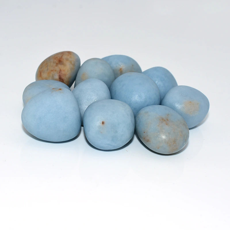 20-30mm Angelite Tumbled Stone Wholesale natural polished blue crystal stones
