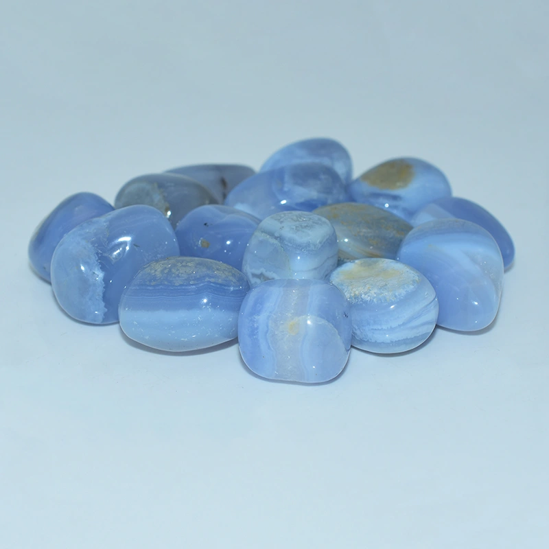 Blue Lace Agate Tumbled Stone Wholesale Natural 20-30mm Polished Stones