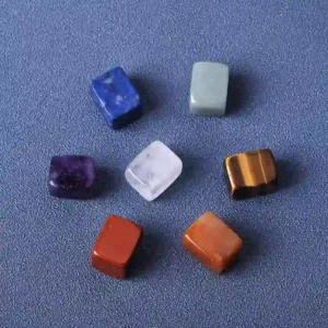 7 Chakra Tumbled Stone Set Wholesale Square Gemstone Chakra Stone Collection