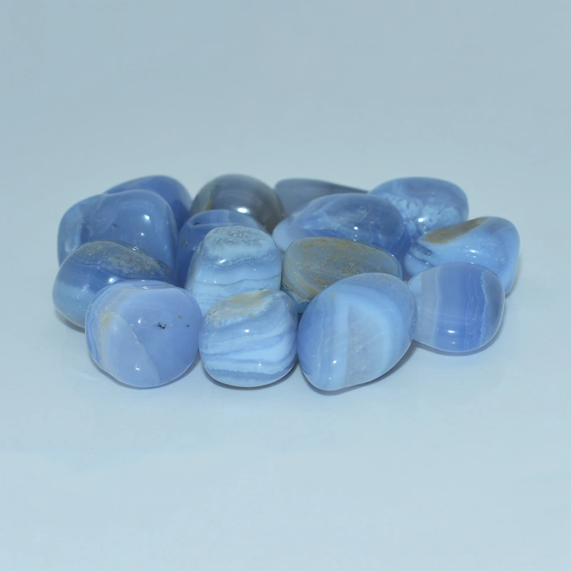 Blue Lace Agate Tumbled Stone Wholesale Bulk Natural Crystal Stones