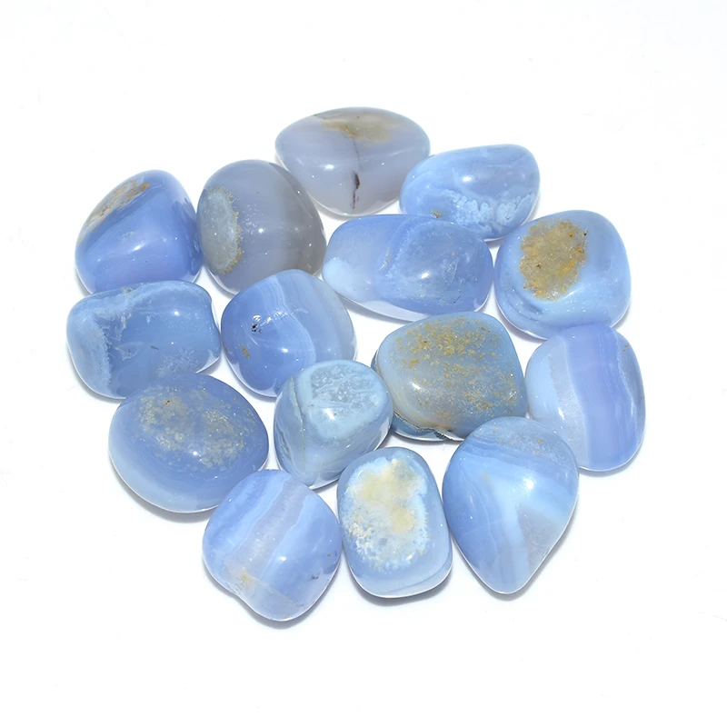 Blue Lace Agate Tumbled Stone Wholesale Premium Quality Polished Stones