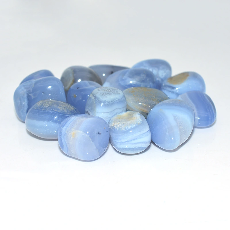 Blue Lace Agate Tumbled Stone Wholesale Natural Blue Crystal Stones
