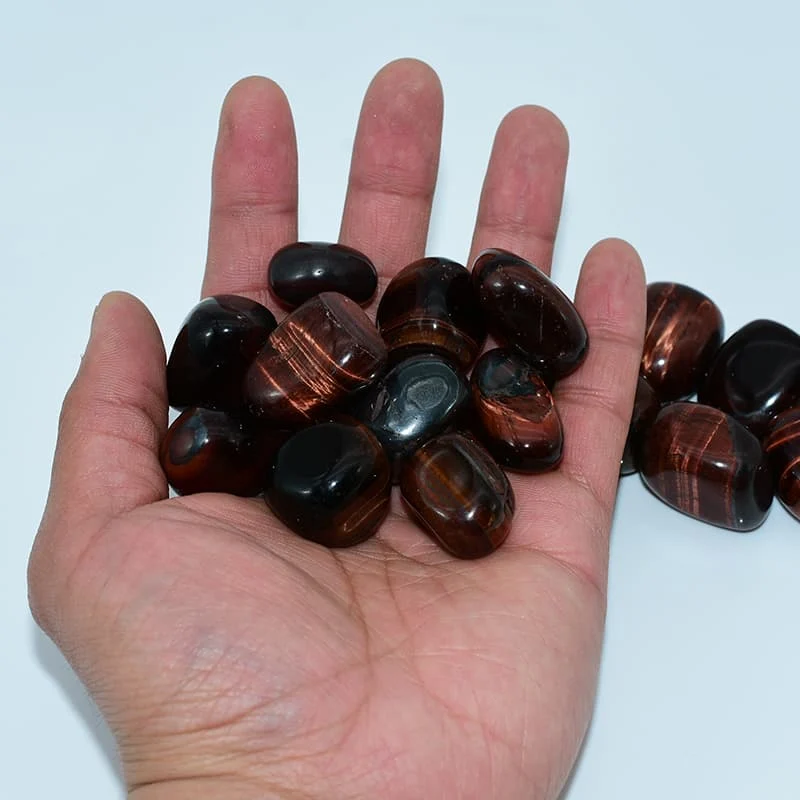 Premium Red Tigers Eye Tumbled Stone Wholesale Smooth Polished Finish