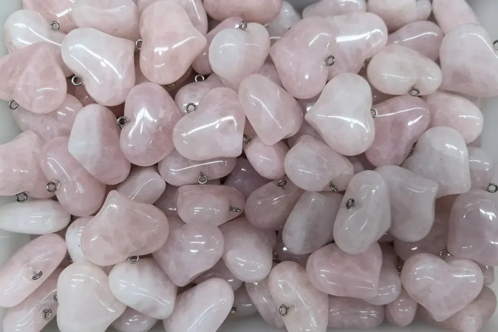 Rose Quartz Heart Chakra Crystal Pendant for Meditation and Daily Wear