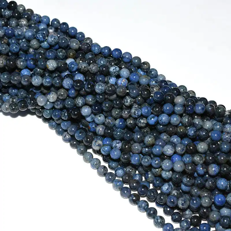 6mm Dumortierite Beads Wholesale for bracelet and necklace making