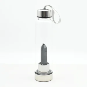 Black Obsidian Water Bottle Wholesale natural crystal bottle with metal stand