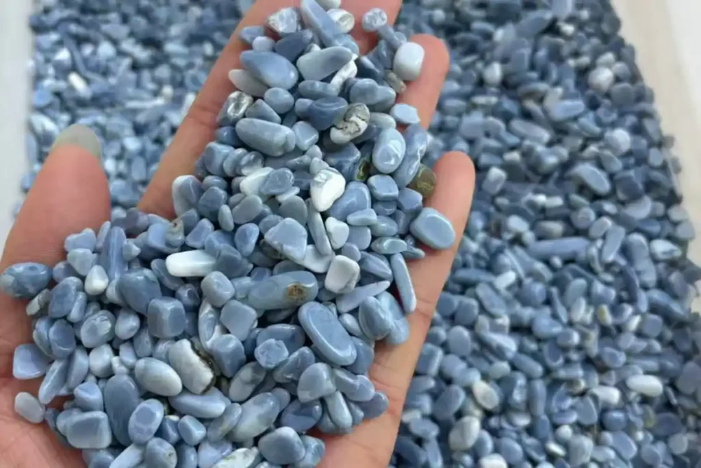 Opal Spiritual Meaning – blue opalite chip stones for jewelry and crystal crafts