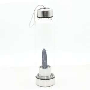 Blue Sodalite Crystal Water Bottle Wholesale with removable sodalite tower insert
