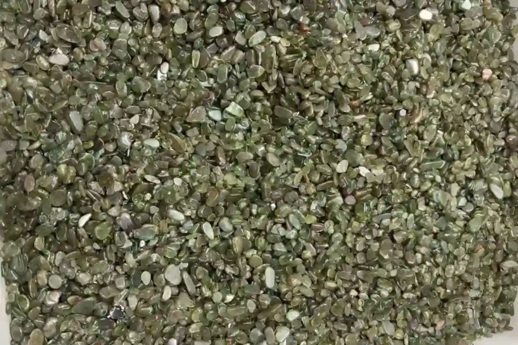 Green tourmaline chip stones featured in a Pink Tourmaline Meaning guide