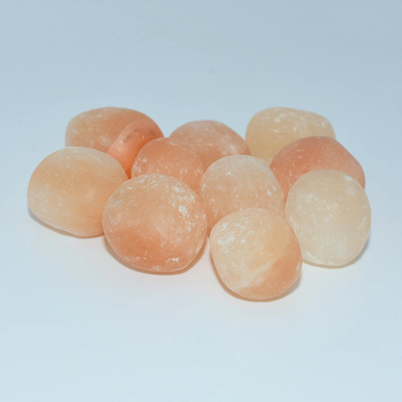 Peach Selenite Tumbled Wholesale stones with smooth polished surfaces
