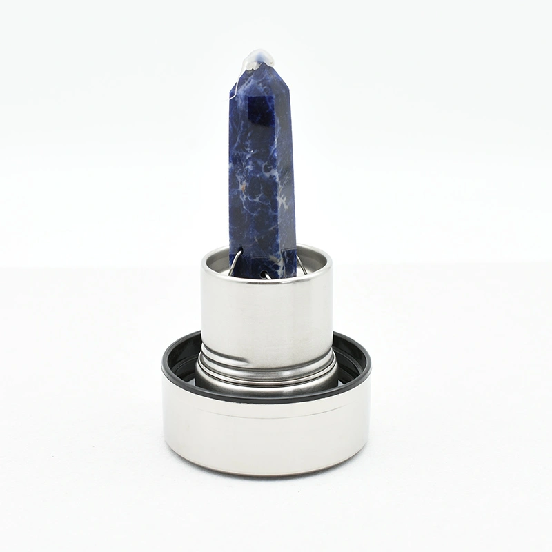 Blue Sodalite Crystal Water Bottle Wholesale single natural sodalite tower stand