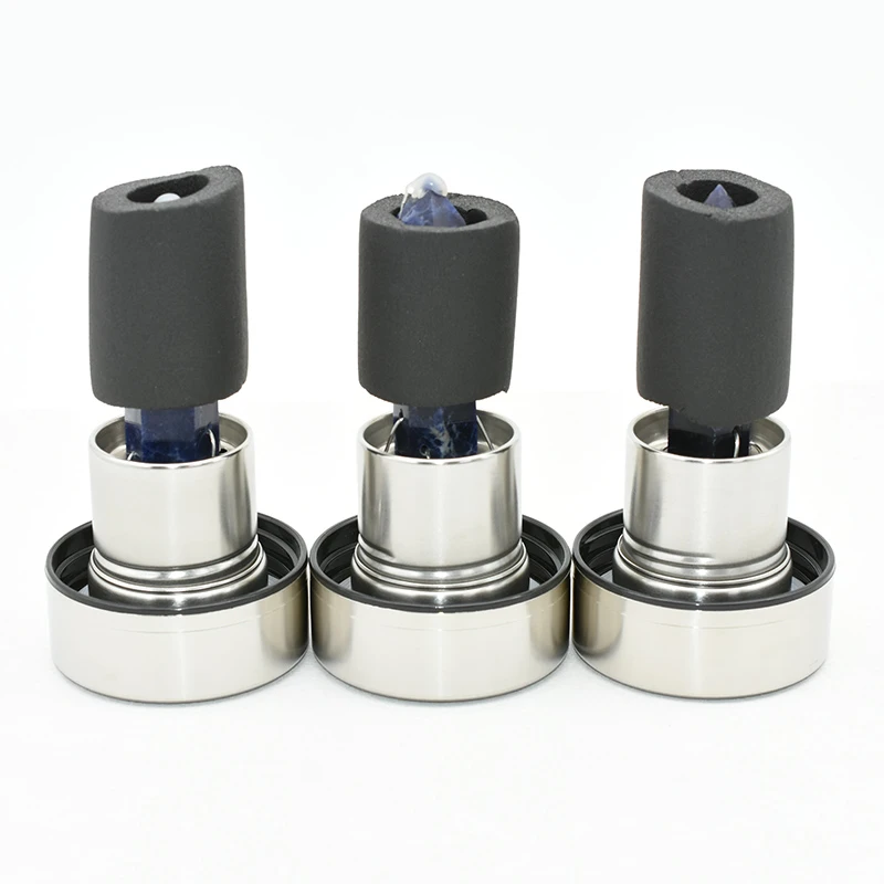 Blue Sodalite Crystal Water Bottle Wholesale tower stands with protective rubber covers