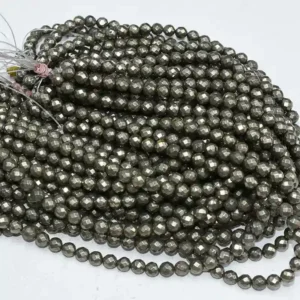 8mm Faceted Pyrite Wholesale beads for bracelets and necklaces