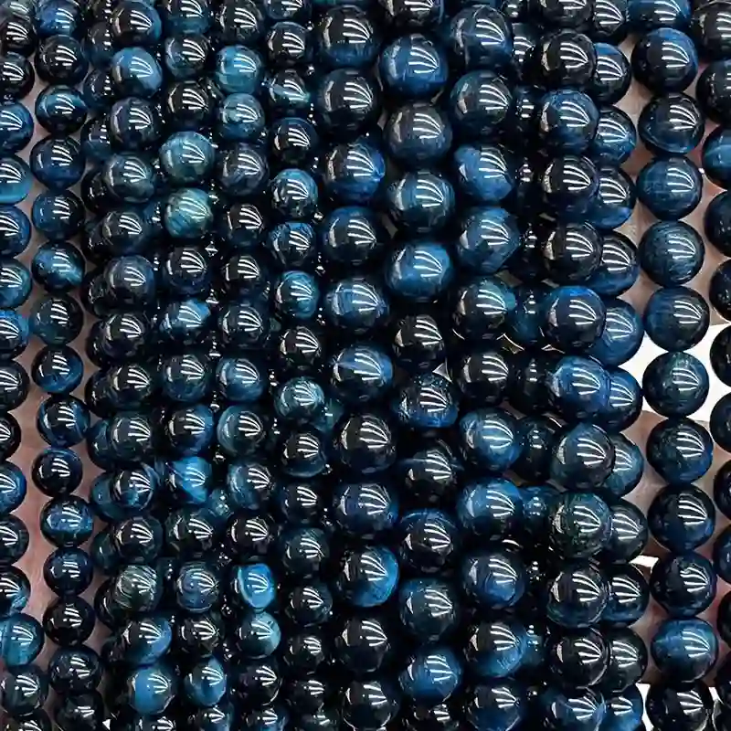 Blue Tigers Eye Meaning – dark blue tiger eye strand beads for jewelry making