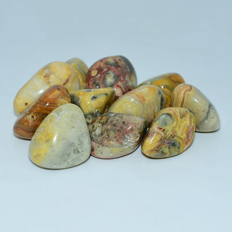 Bulk Crazy Lace Agate Tumbled Stone Wholesale in mixed colors and polished shapes