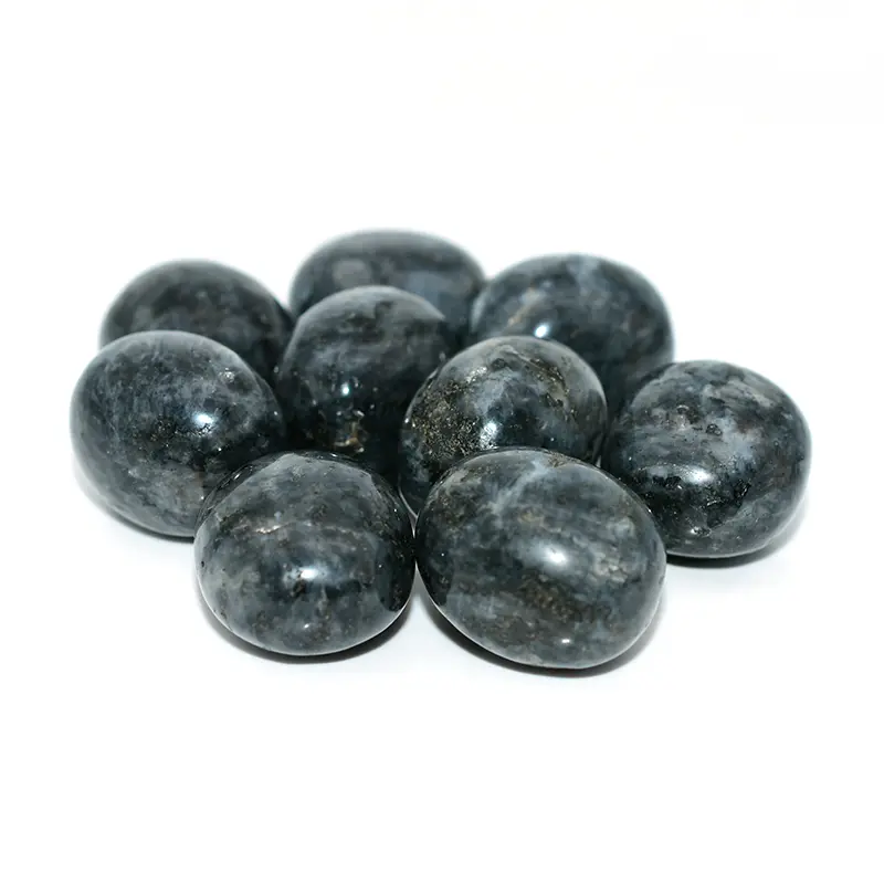Larvikite Tumbled Stone Wholesale with natural patterns and right-side details