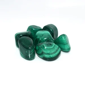 Selected Malachite Tumbled Stone Wholesale pieces with smooth surfaces and natural banding
