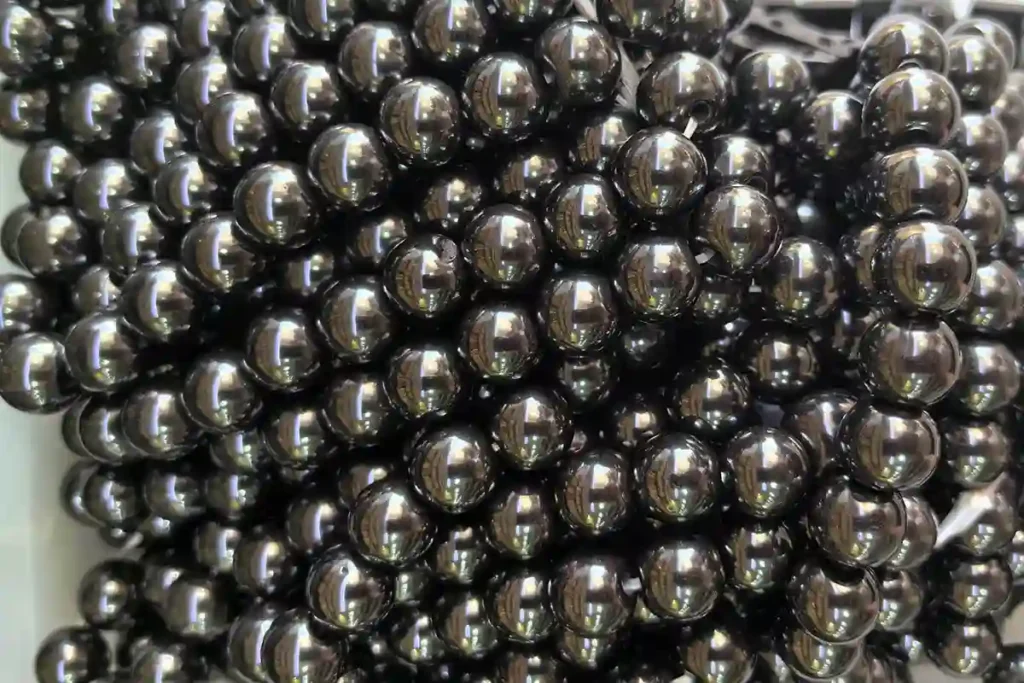 Original Color Hematite Bracelet Benefits with Dark Metallic Beads