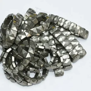 Pyramid Pyrite Bracelet Wholesale Polished Geometric Pyrite Jewelry