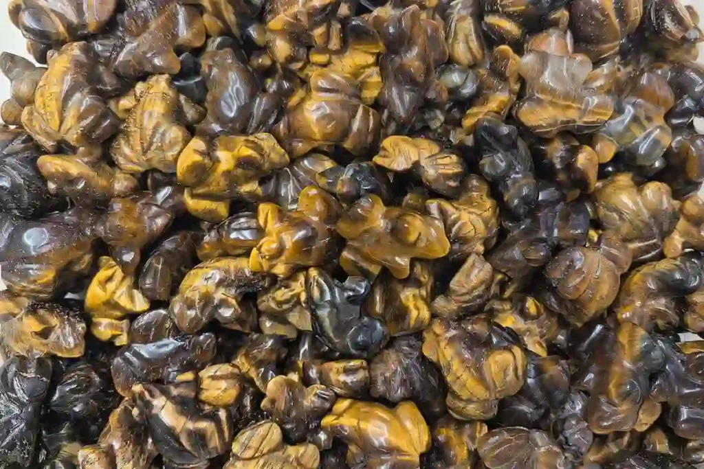 Tiger Eye Stone Meaning Small Tiger Eye Frog Carvings