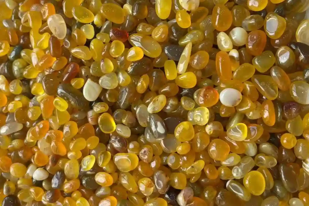 Agate Meaning with 15–20mm yellow agate tumbled stones