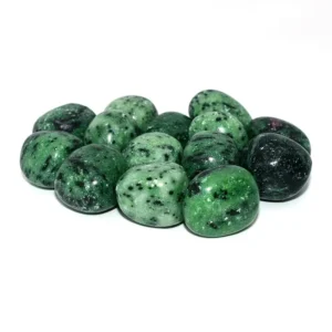20-30mm Ruby Zoisite Tumbled Stones Wholesale with natural green and red patterns