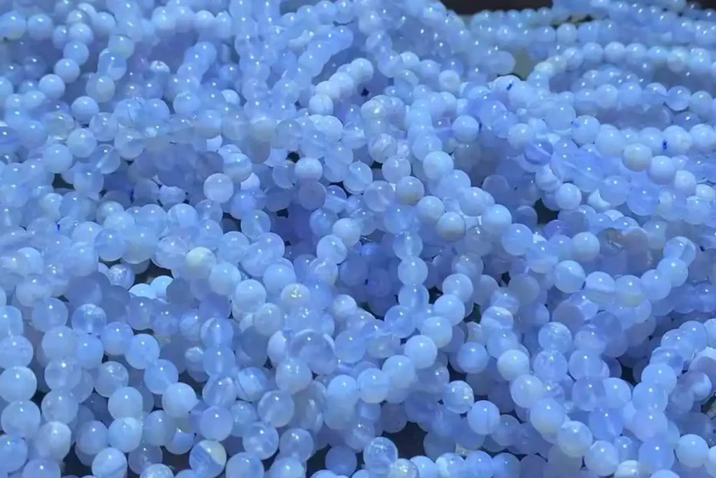 Blue Lace Agate Meaning – blue lace agate bead bracelets shown together