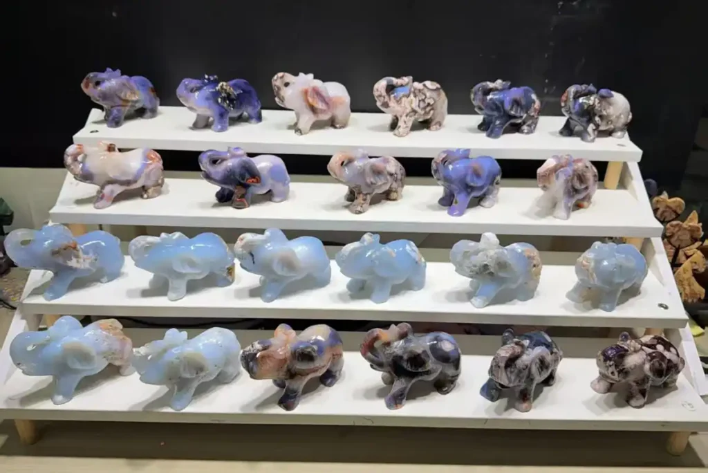 Jade Stone Meaning symbolized by carved jade elephant ornaments