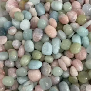 Morganite Tumbled Stone Wholesale mixed-color stones in 20–30mm sizes