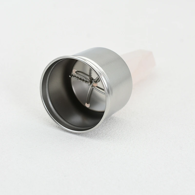 Rose Quartz Water Bottle Wholesale – close-up of the bottle base and crystal mounting point