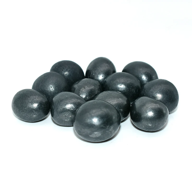Shungite Tumbled Stones Wholesale with smooth black surfaces