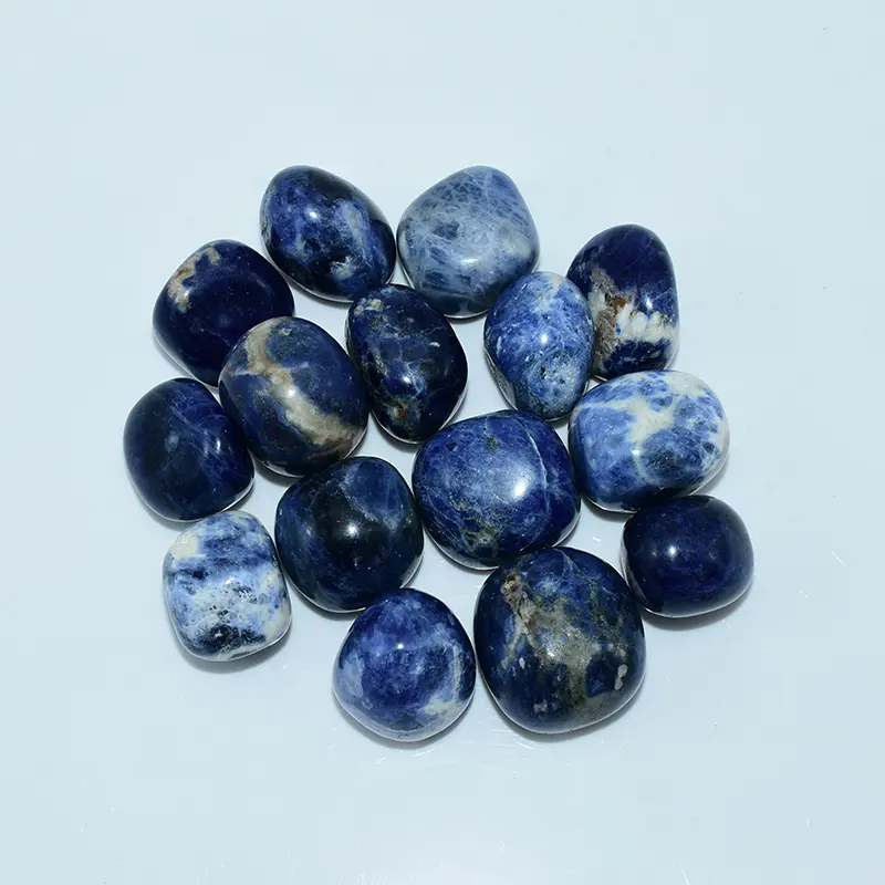 Top view of Sodalite Tumbled Stone Wholesale