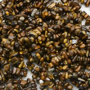 Tiger Eye Chip Bracelet Wholesale – close-up of golden-brown tiger eye chips