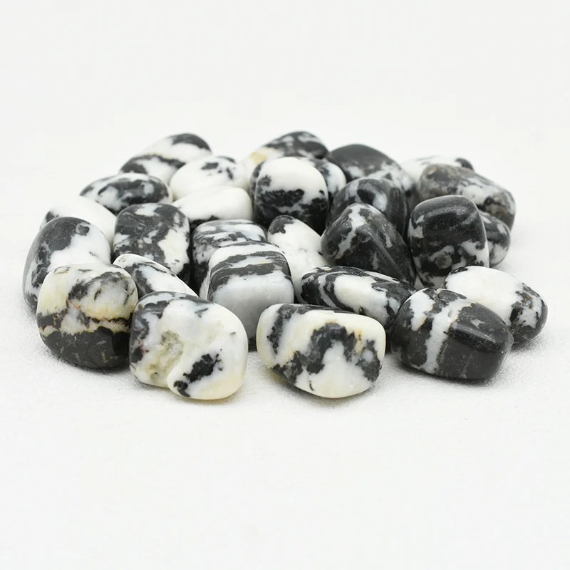 Zebra Jasper Tumbled Stone Wholesale – assorted tumbled stones displayed on a white background